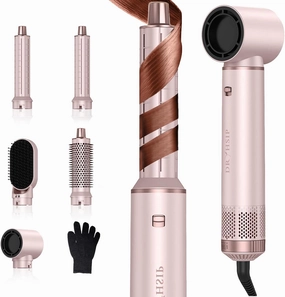 5 in 1 Hair Dryer Brush Set, Multi Ionic Air Styler Set, 800W Auto Wrap Air Hair Styler Without Heat Damage, Curl, Volumize and Straighten