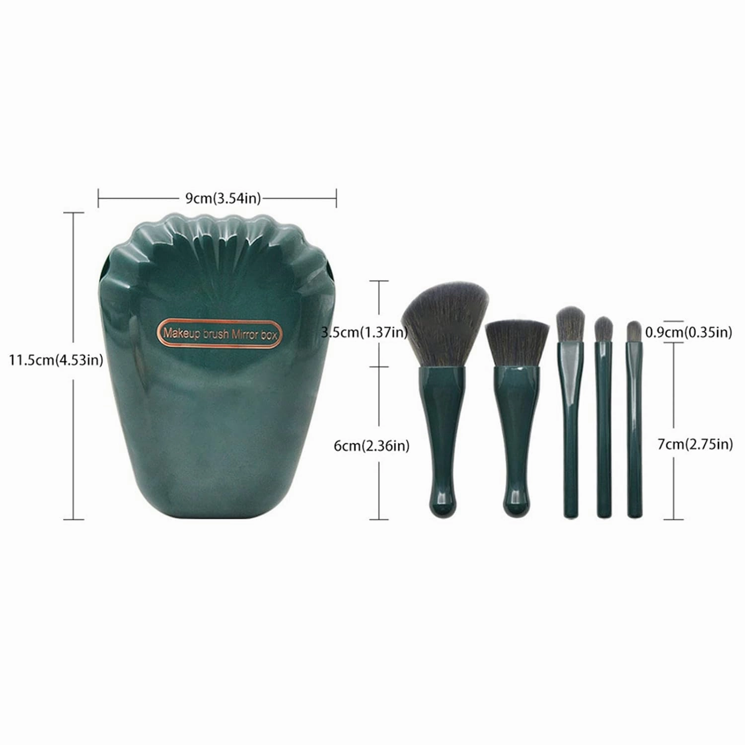 5 Pieces Of Makeup Brush Set Portable Plastic Handle Powder Blusher Brush Eye Beauty Tools Flat Makeup Brush (Color : C, Size : One Size)