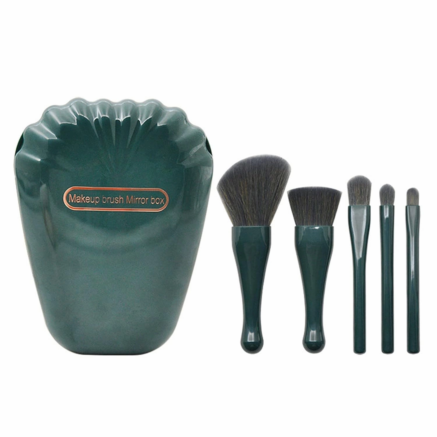 5 Pieces Of Makeup Brush Set Portable Plastic Handle Powder Blusher Brush Eye Beauty Tools Flat Makeup Brush (Color : C, Size : One Size)
