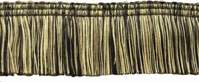 5 Yard Value Pack/Empress Collection Luxuriant 2 inch Brush Fringe Trim/Black, Seal Brown, Mocha/Style#: 0200EMPB, Color: Shadow - W144 (15 ft / 4.6M)