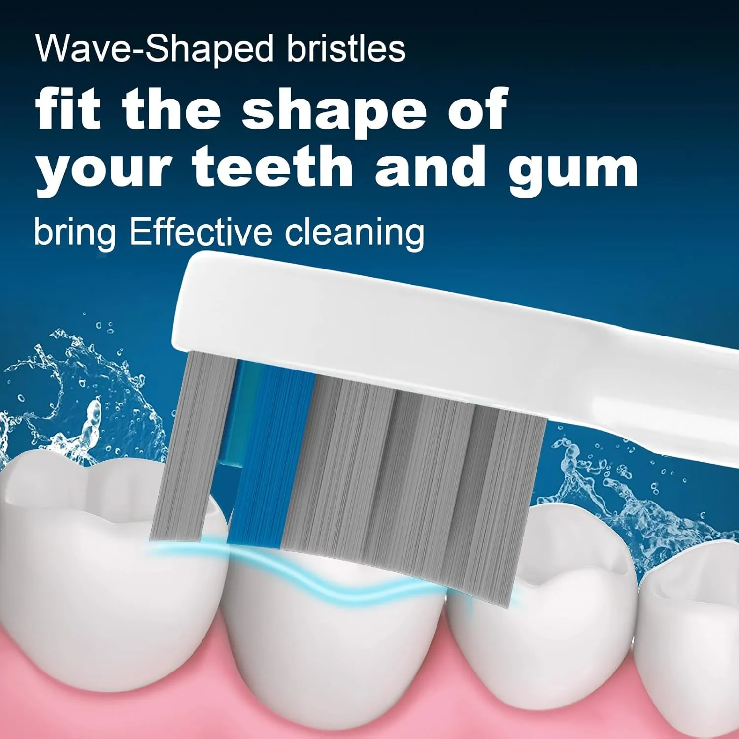 6 Pack Toothbrush Replacement Heads Compatible with WaterPik Sonic Fusion 2.0, FitMount Flossing Brush Head Fit for Water-Pic SF-01W SF-02W and 2.0 SF-03 SF-04