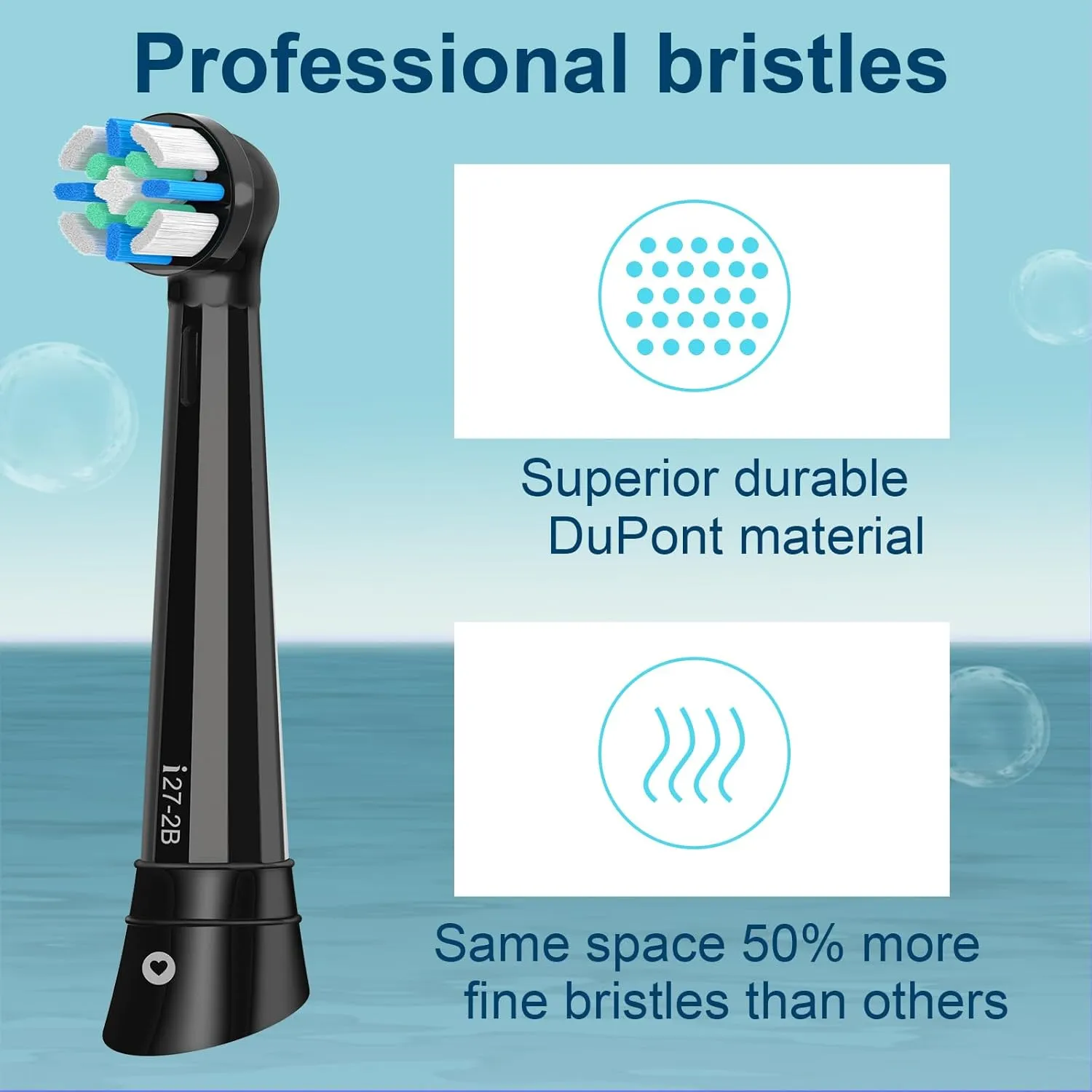 6PCS Replacement Heads Compatible with Oral B iO 3 4 5 6 7 8 9 10 Series Electric Toothbrush,Toothbrush Heads Compatible with Braun Oral B iO with Medium Bristles,Black/White
