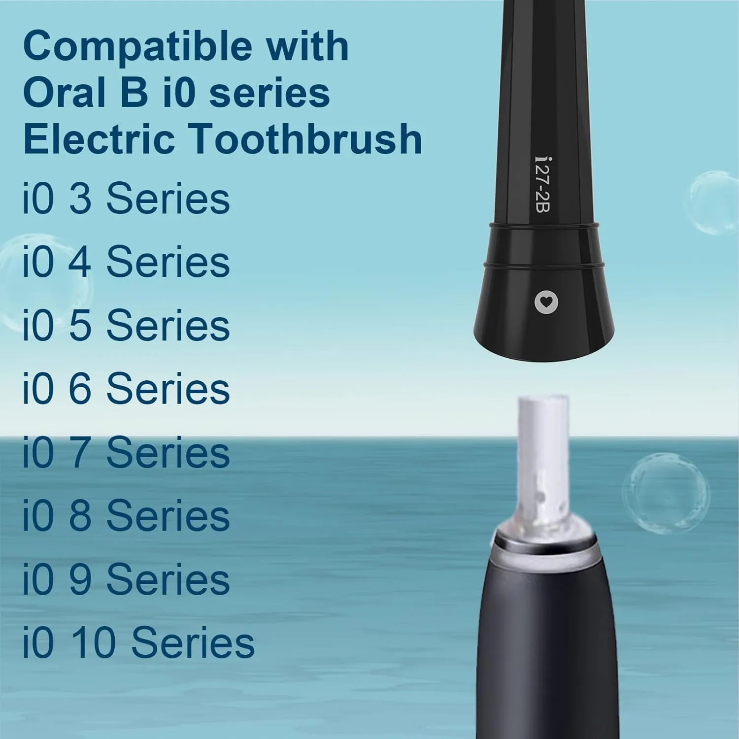 6PCS Replacement Heads Compatible with Oral B iO 3 4 5 6 7 8 9 10 Series Electric Toothbrush,Toothbrush Heads Compatible with Braun Oral B iO with Medium Bristles,Black/White