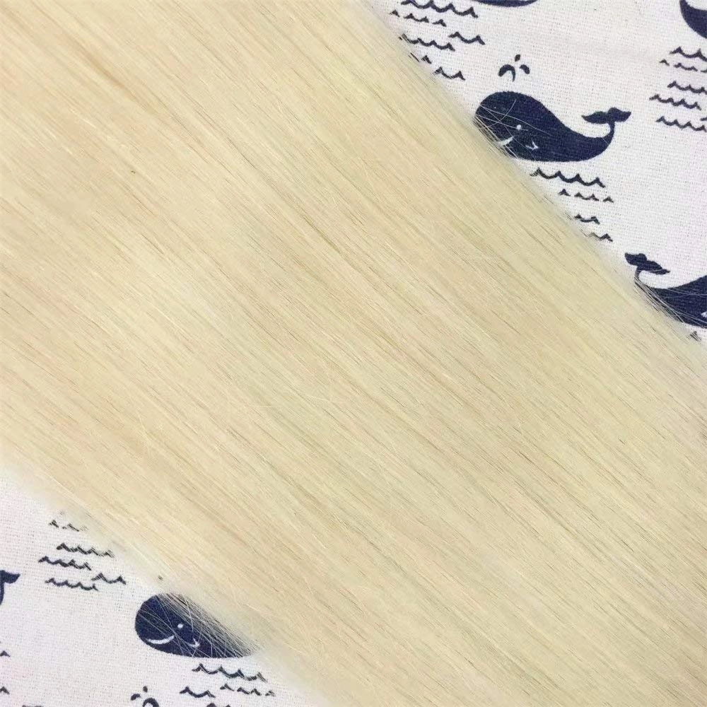 7pcs 85g White Blonde Clip in Straight Human Hair Extensions Clip in Remy Hair Extensions 20 Inches Real Human Hair