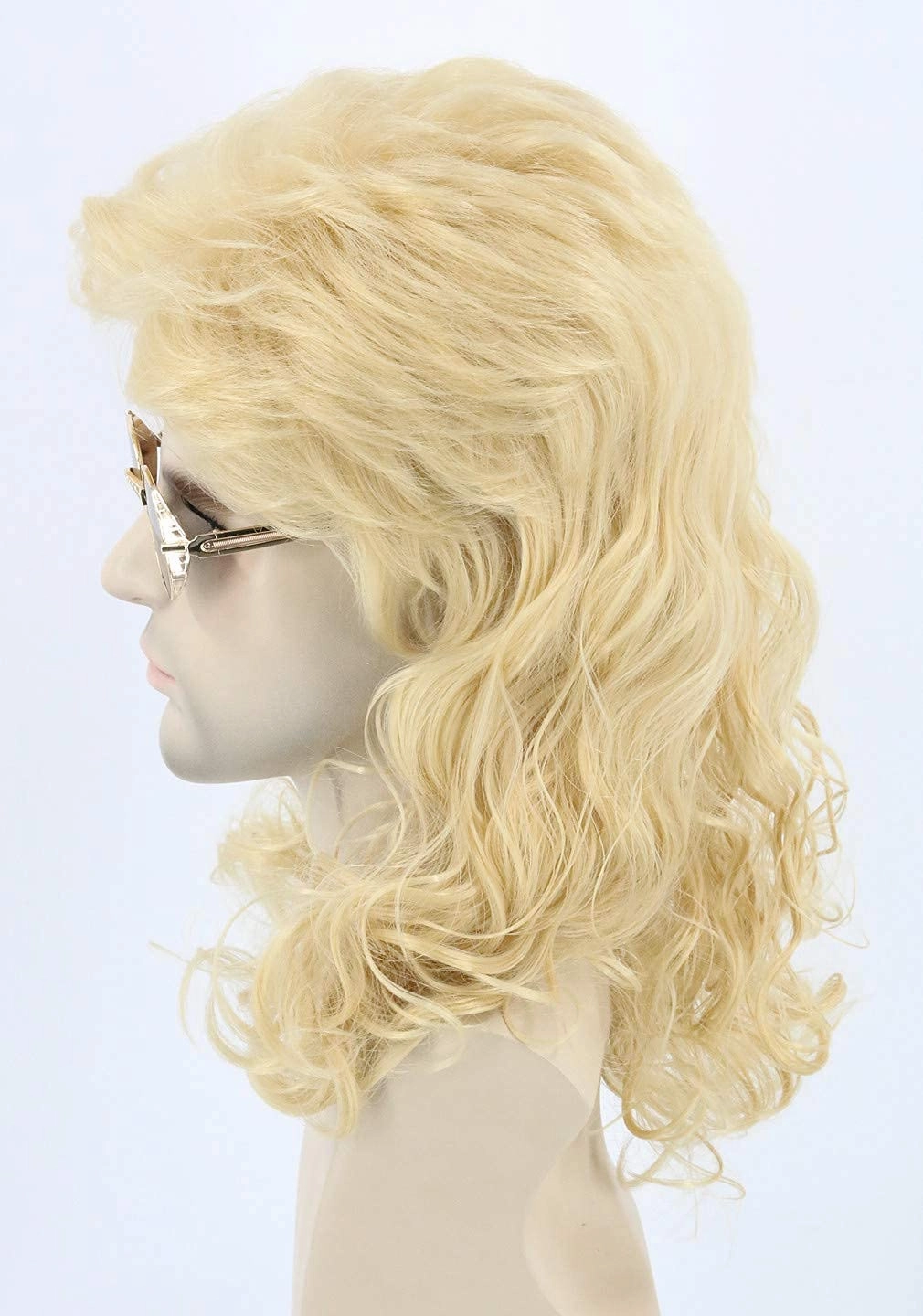 80s Costume for Men or Women Blonde Mullet Wig for Men Halloween Costume Party Wig