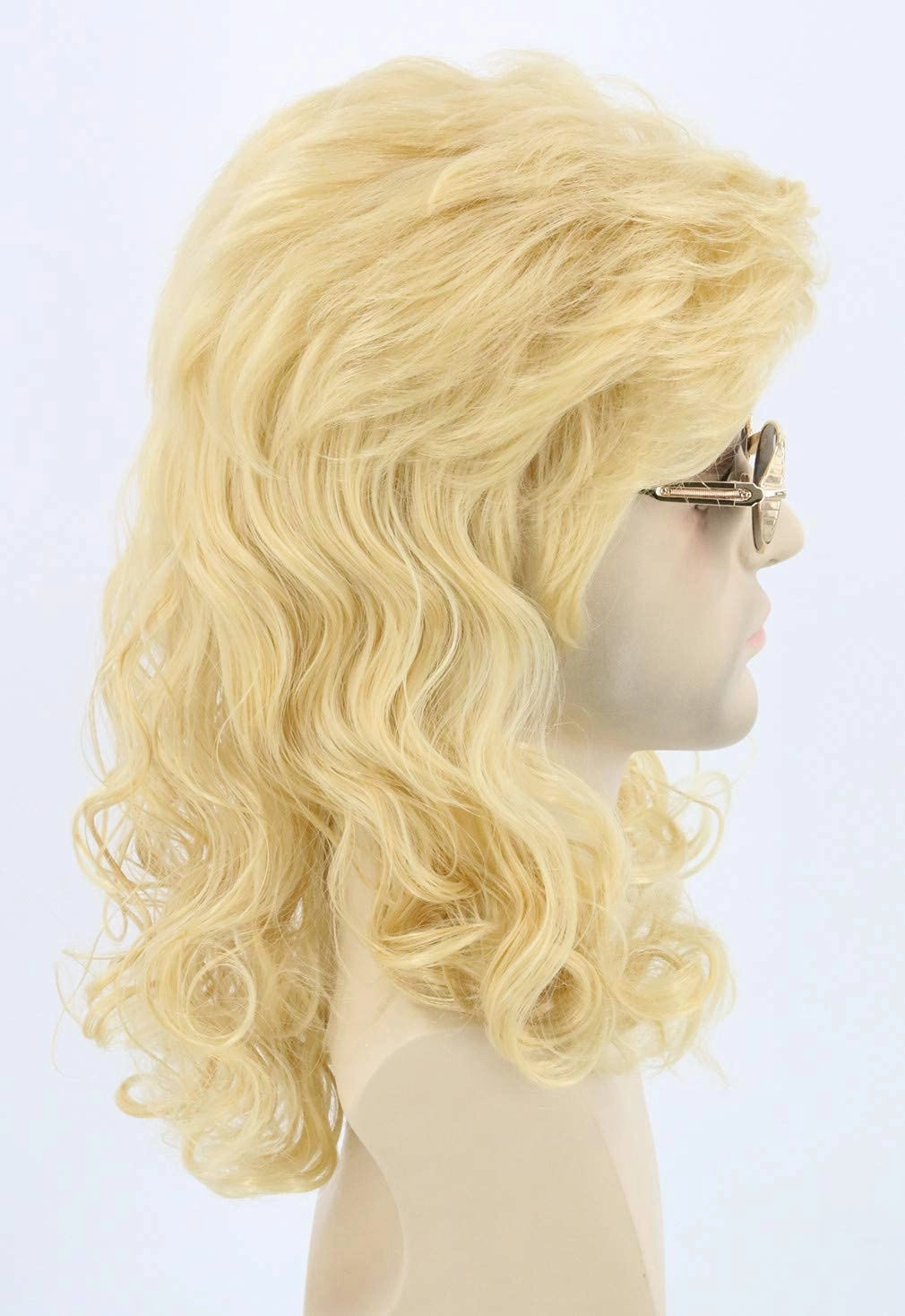 80s Costume for Men or Women Blonde Mullet Wig for Men Halloween Costume Party Wig