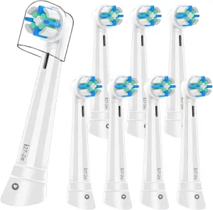 8PCS iO Replacement Heads Compatible with Oral B IO 2/3/4/5/6/7/8/9/10 Series Electric Toothbrush,Compatible with Oral B io Series Toothbrush Heads with Medium Bristles,White