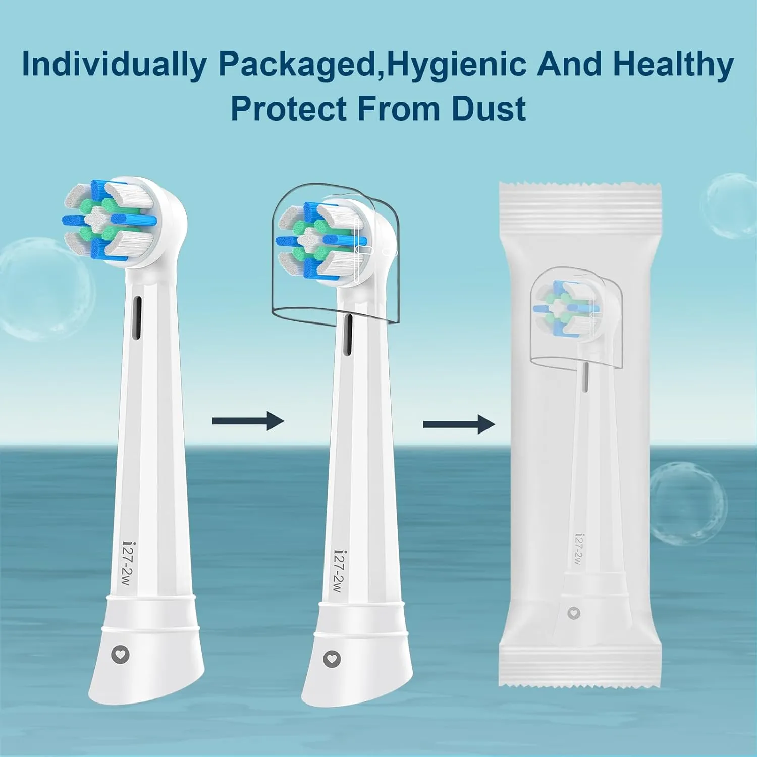 8PCS iO Replacement Heads Compatible with Oral B IO 2/3/4/5/6/7/8/9/10 Series Electric Toothbrush,Compatible with Oral B io Series Toothbrush Heads with Medium Bristles,White