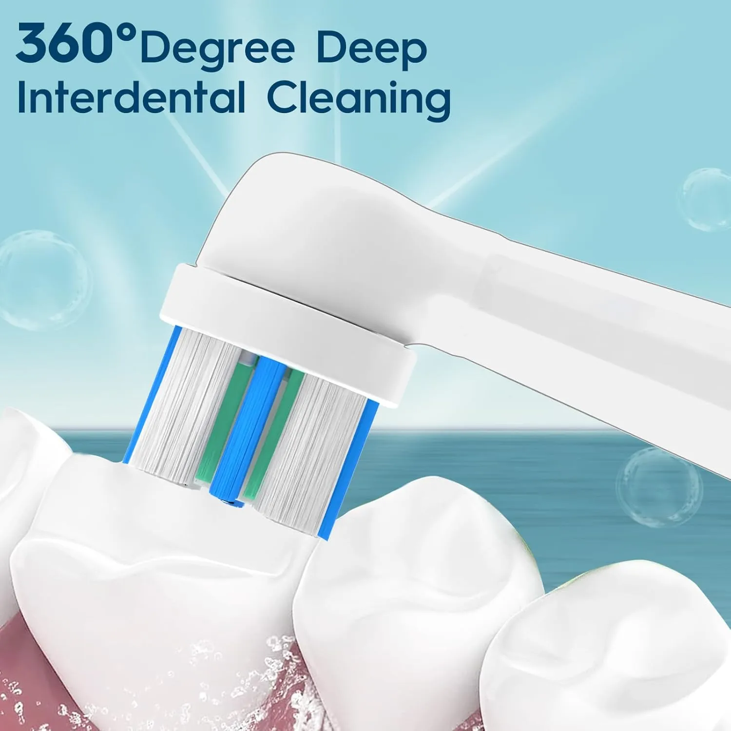 8PCS iO Replacement Heads Compatible with Oral B IO 2/3/4/5/6/7/8/9/10 Series Electric Toothbrush,Compatible with Oral B io Series Toothbrush Heads with Medium Bristles,White