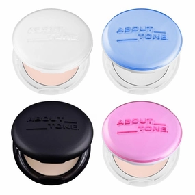 [ABOUT TONE] Blur Powder Pact (01 FAIR)   Glow Powder Pact   Air Fit Powder Pact   Sebum Cut Powder Pact [4 Types of Powder Pact BUNDLE SET] / Pressed Powder Pact with Mirror and Powder Puff