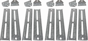 A.A 12" Galvanized Swivel and Top Bunk Bolster Bracket for Boat Trailer, Heavy Duty (8 Pack)
