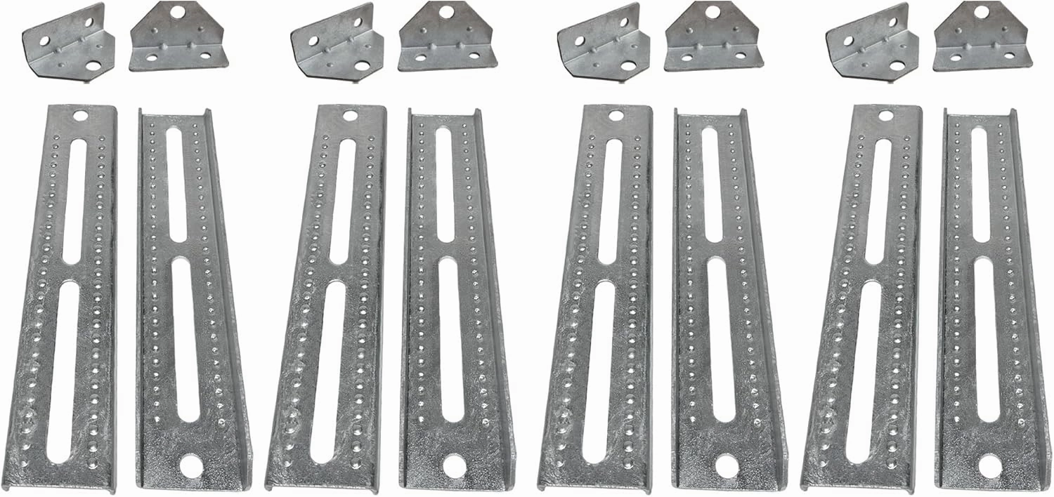 A.A 12" Galvanized Swivel and Top Bunk Bolster Bracket for Boat Trailer, Heavy Duty (8 Pack)