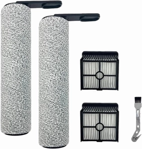 AB34-Brush Roller and Filter Kit，Compatible for DREAME，Compatible for Trouver，K10 & K10 Pro Wet Dry Cordless Vacuum Cleaner Replacement Parts(2set)