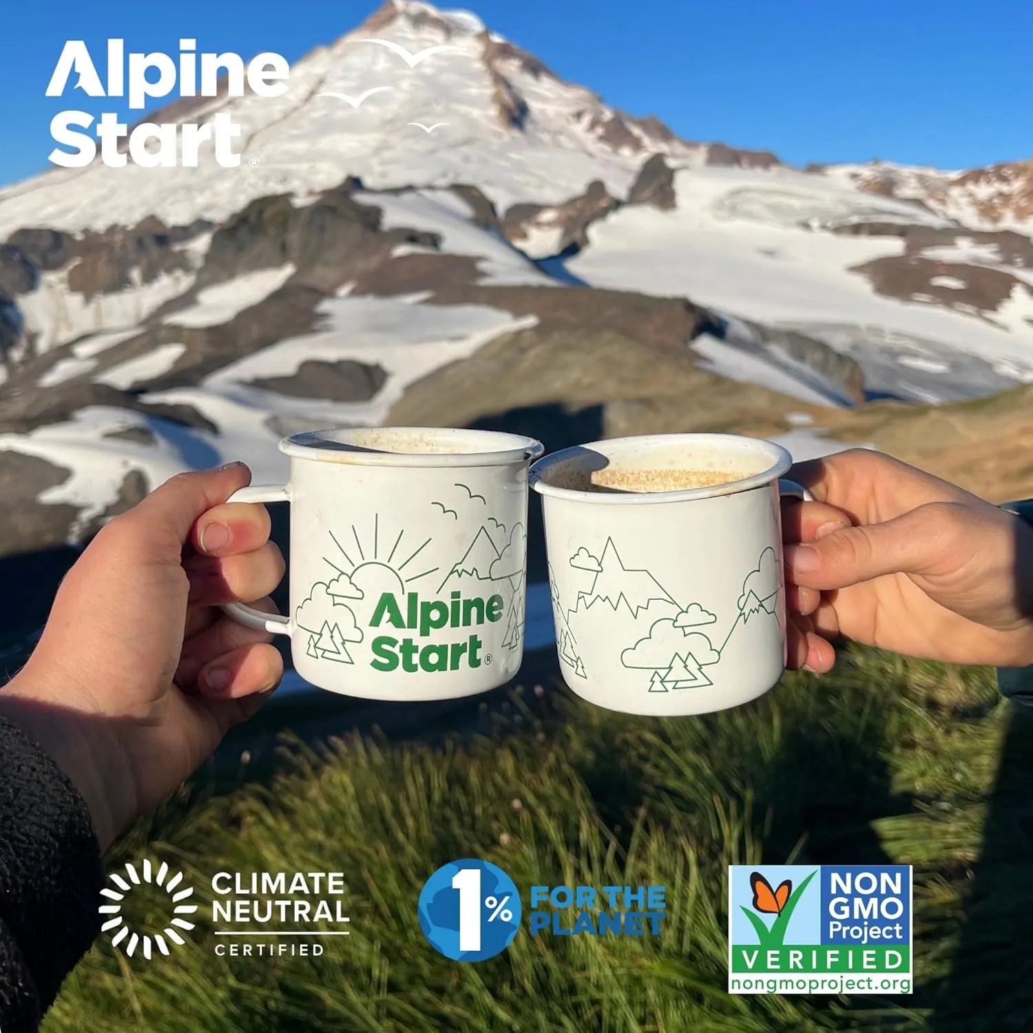 Alpine Start Instant Coffee Original Blend Medium Roast - Individual Powder Mix From High Altitude Arabica Coffee Beans - Hot or Cold Brew for Home, Travel, Hiking, Backpacking(0.11 OZ)Total 24 Sticks