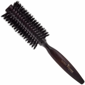 Altesse 1210P Boar Bristle Round Brush for Blow Drying (45mm) Medium Dark Beechwood Handle with 10 Rows Boar Bristle Hair Brush Round Hair Brush for Women Short Hair of All Types. Handmade in France
