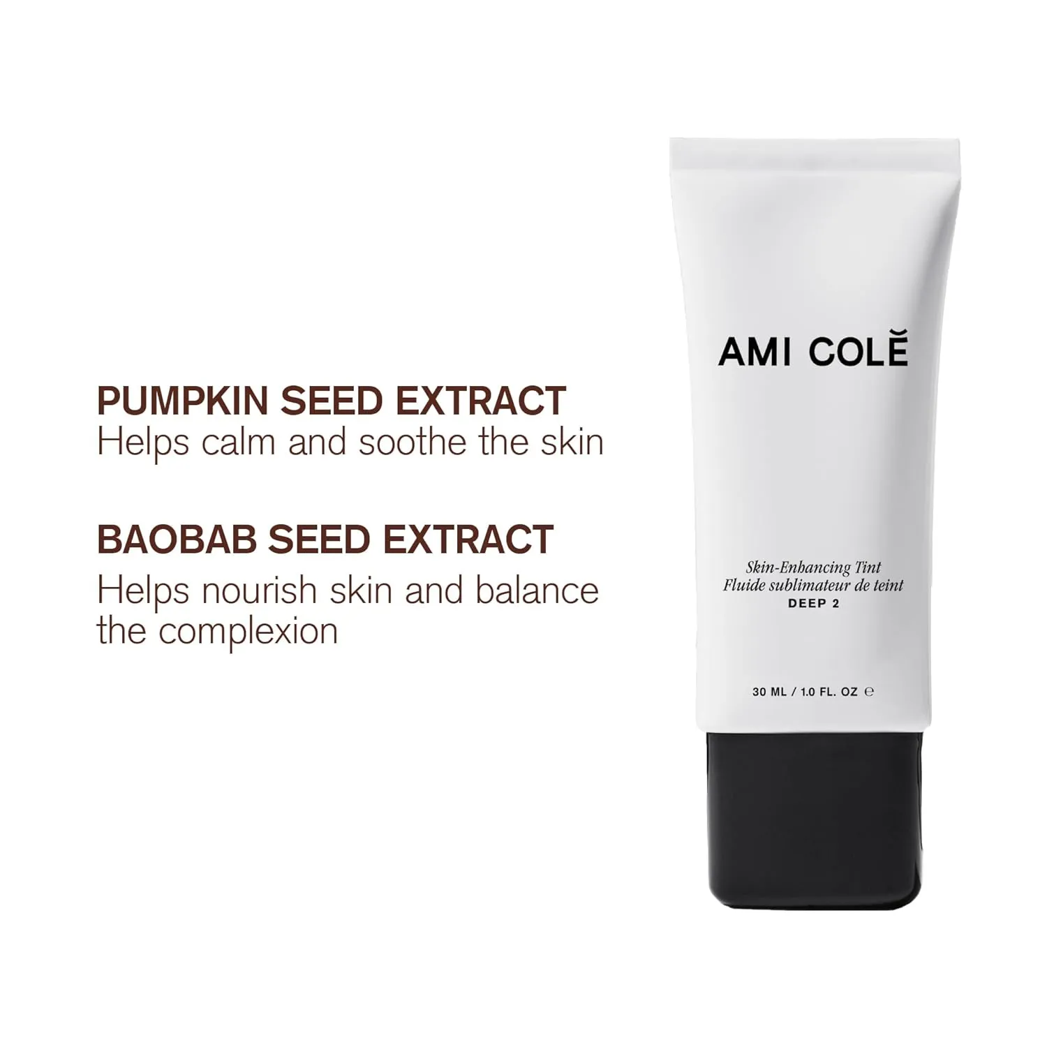 Ami Colé Skin-Enhancing Tinted Moisturizer (Deep 2 - deep brown with golden or yellow undertones), 1 oz