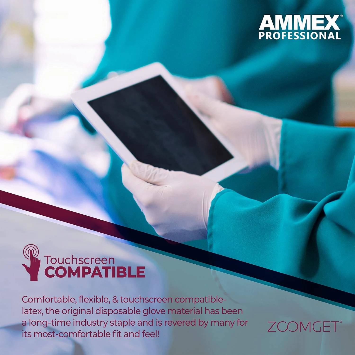 AMMEX White Latex Disposable Exam-Grade Gloves, 4 Mil, Powder-Free, Food-Safe, Lightly-Textured, Non-Sterile