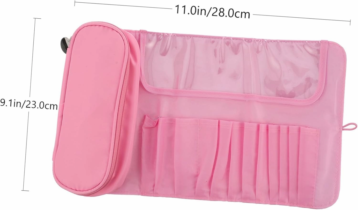 Angoily 2pcs Multifunctional Makeup Rolling Case Compact Cosmetic Storage Pouch for Lip Gloss Nail Polish Tools Practical Organizer for Travel Everyday Use Design