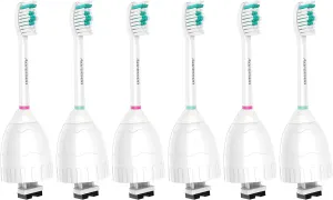 Aoremon Replacement Toothbrush Heads Compatible with Philips sonicare E-Series, 6 Pack Replacement Brush Heads Come with Caps