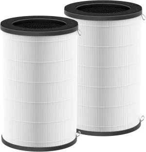AP-T30 AP-PET35 Replacement Filter for HoMedics TotalClean Air Purifier, Air Filter for HoMedics Models AP-T30FL AP-T30WT AP-PET35FL AP-PET35-WT, 5 Layers 3 in 1 H13 Ture HEPA Filter 2 Pack