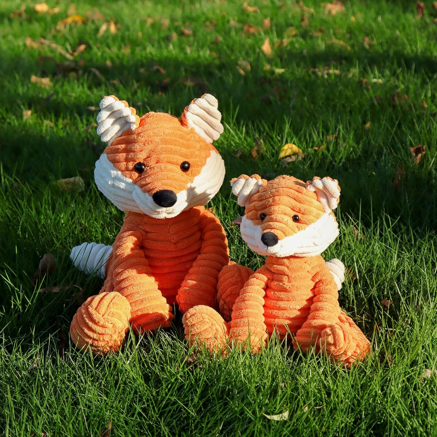 Apricot Lamb Toys Plush Corduroy Fox Stuffed Animal Soft Cuddly Perfect for Child (Medium, 12 Inches)
