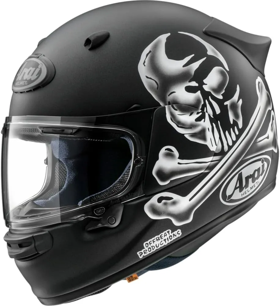 Arai Contour-X Hayes Jolly Roger Unisex-Adult Street Motorcycle Helmet - Black/White / Large