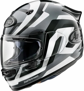 Arai Helmets Arai Contour-X Snake Unisex-Adult Street Motorcycle Helmet - White/Black/Grey / Large