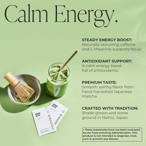 Arbonne Morning Matcha Green Tea Powder – Organic Japanese Matcha Powder with MCT Oil for Sustained Energy, Focus & Antioxidant Support – Vegan, Gluten-Free, Non-GMO – 30 Servings