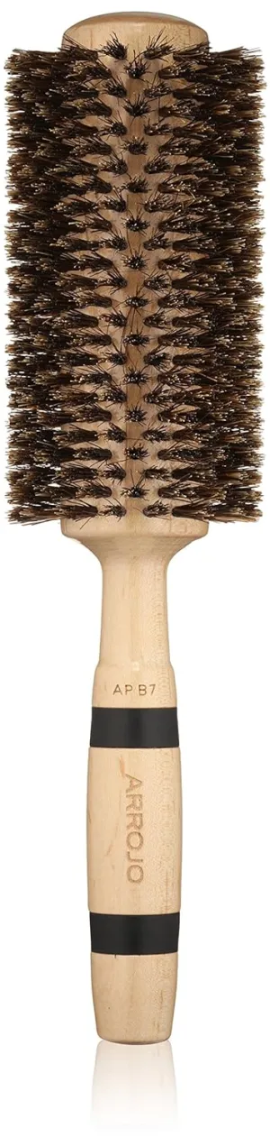 ARROJO Large Round Hair Brush – Large Round Brush for Blow Drying & Styling – Boar Bristle Hair Brush for Volume & Smoothness – Round Hair Brushes for Women & Men – Boar Bristle Brush for Long Hair