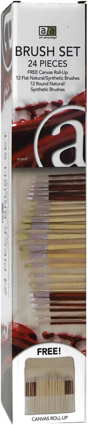 Art Advantage Brush Set t Oil/Acrylic 24pc