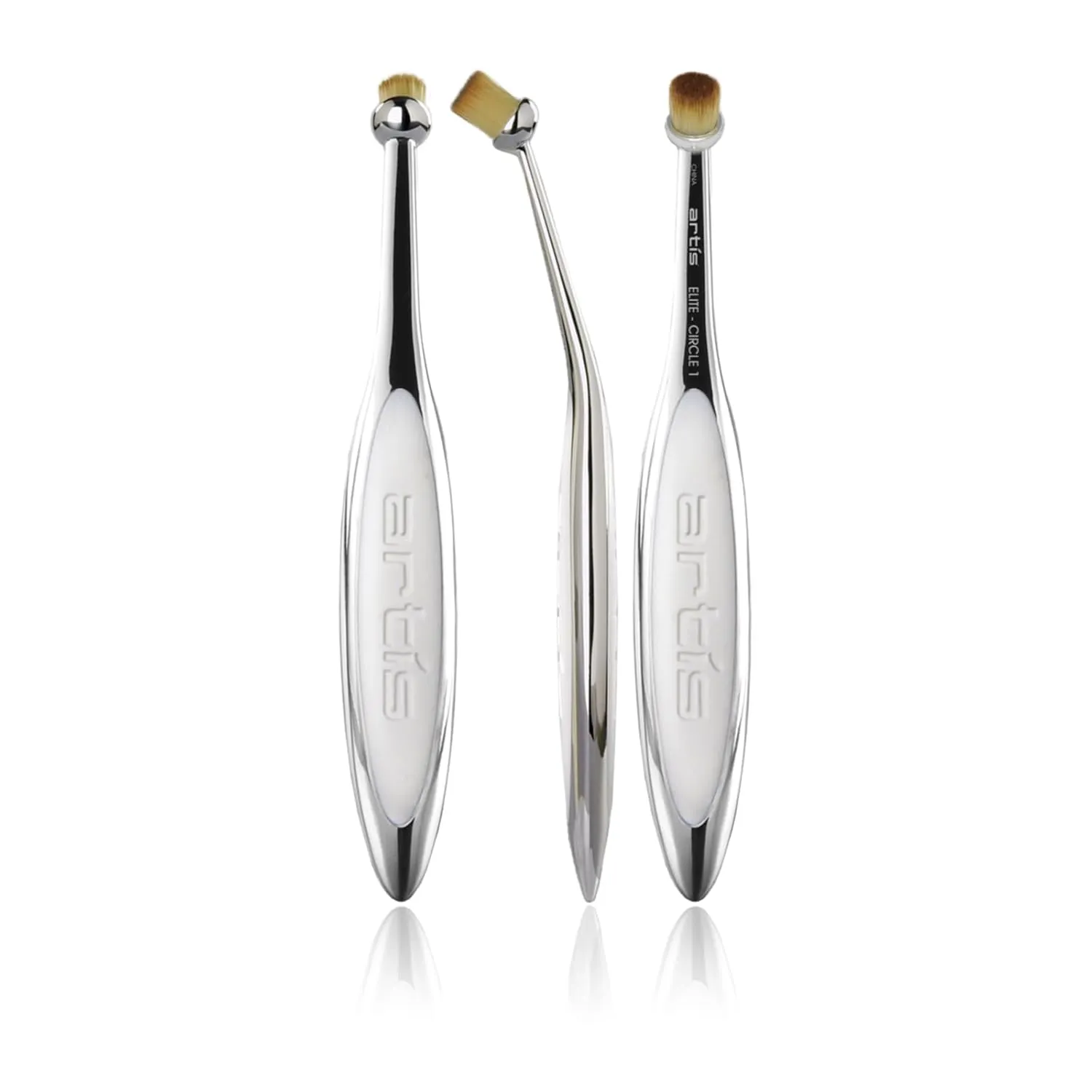 Artis Elite Circle 1 Makeup Brush | Round Blonde Fibre Bundle | Lipstick Bullet Tip | Ideal For Lip Products and Concealer For Spots