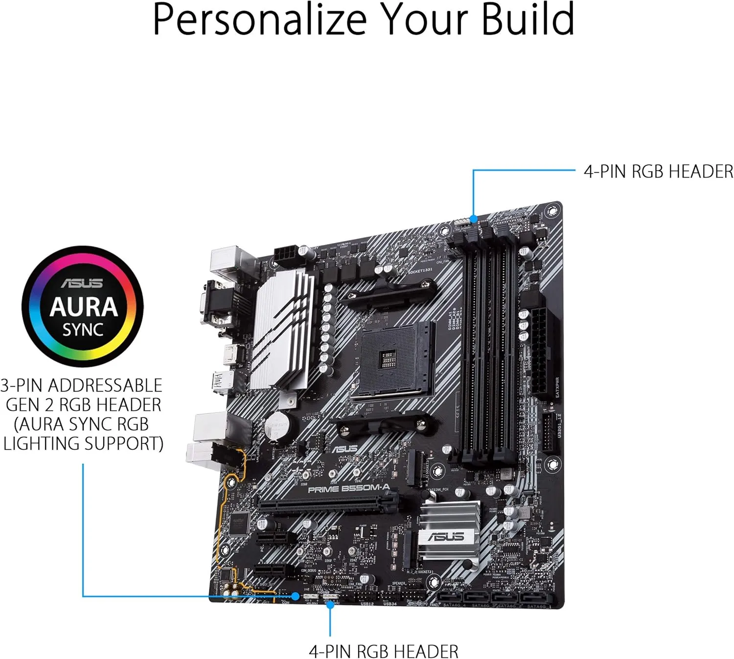 ASUS Prime B550M-A WiFi II AMD Micro ATX Motherboard with PCIe 4.0, WiFi 6, ECC Memory, HDMI 2.1, RGB Header