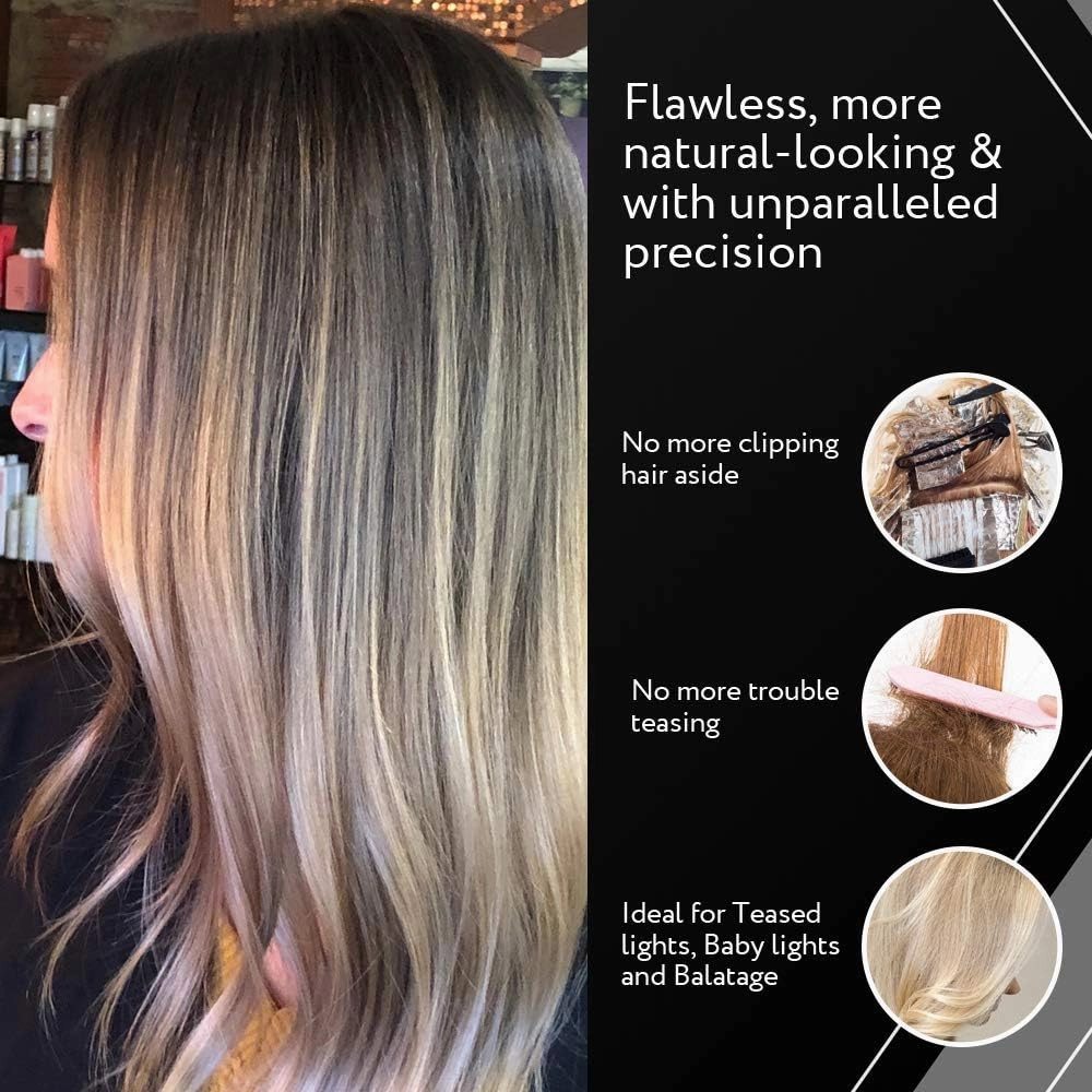 Authentic Cooboard Balayage Board with Teeth | Original Highlighting Paddle from The Maker of Cooboard Hair Highlighting Kit | Easy to Clean, Sturdy, Lightweight (Cooboard Pink)