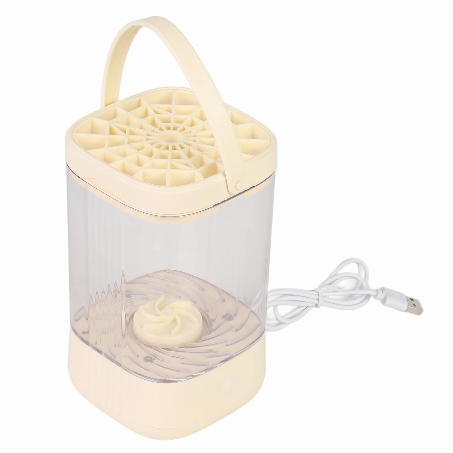 Automatic Makeup Brush Cleaner, 2 Modes Electric Makeup Brush Cleaner Deep Cleaning for Beauty Salon (Beige)