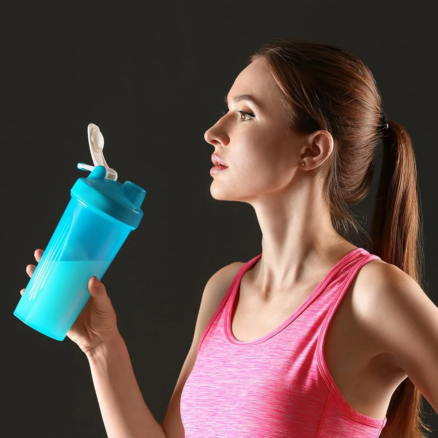 Baderke 2 Pcs Protein Powder Container with Funnels Stand, 4 Stackable Leakproof Protein Powder Dispenser, Portable Keychain Powder Container for Workout, Fitness, Travel