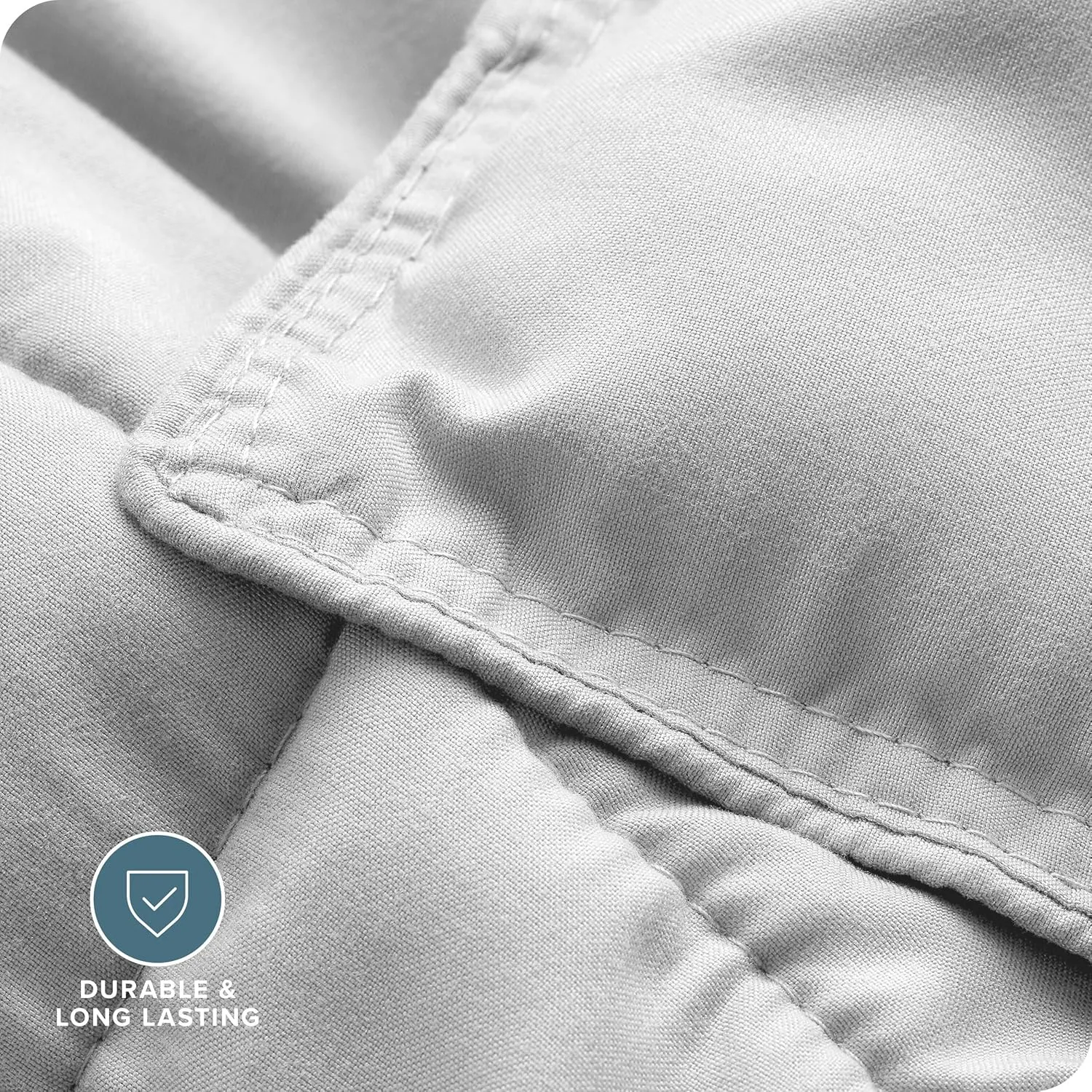 Bare Home Comforter Set - Queen Size - Ultra-Soft - Goose Down Alternative - Premium 1800 Series - All Season Warmth (Queen, Cloud Grey)