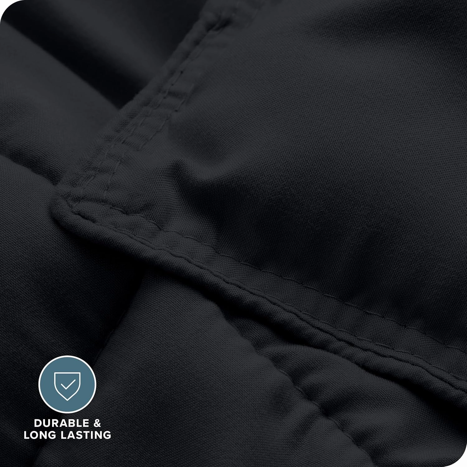 Bare Home Comforter Set - Full Size - Ultra-Soft - Goose Down Alternative - Premium 1800 Series - All Season Warmth (Full, Black)