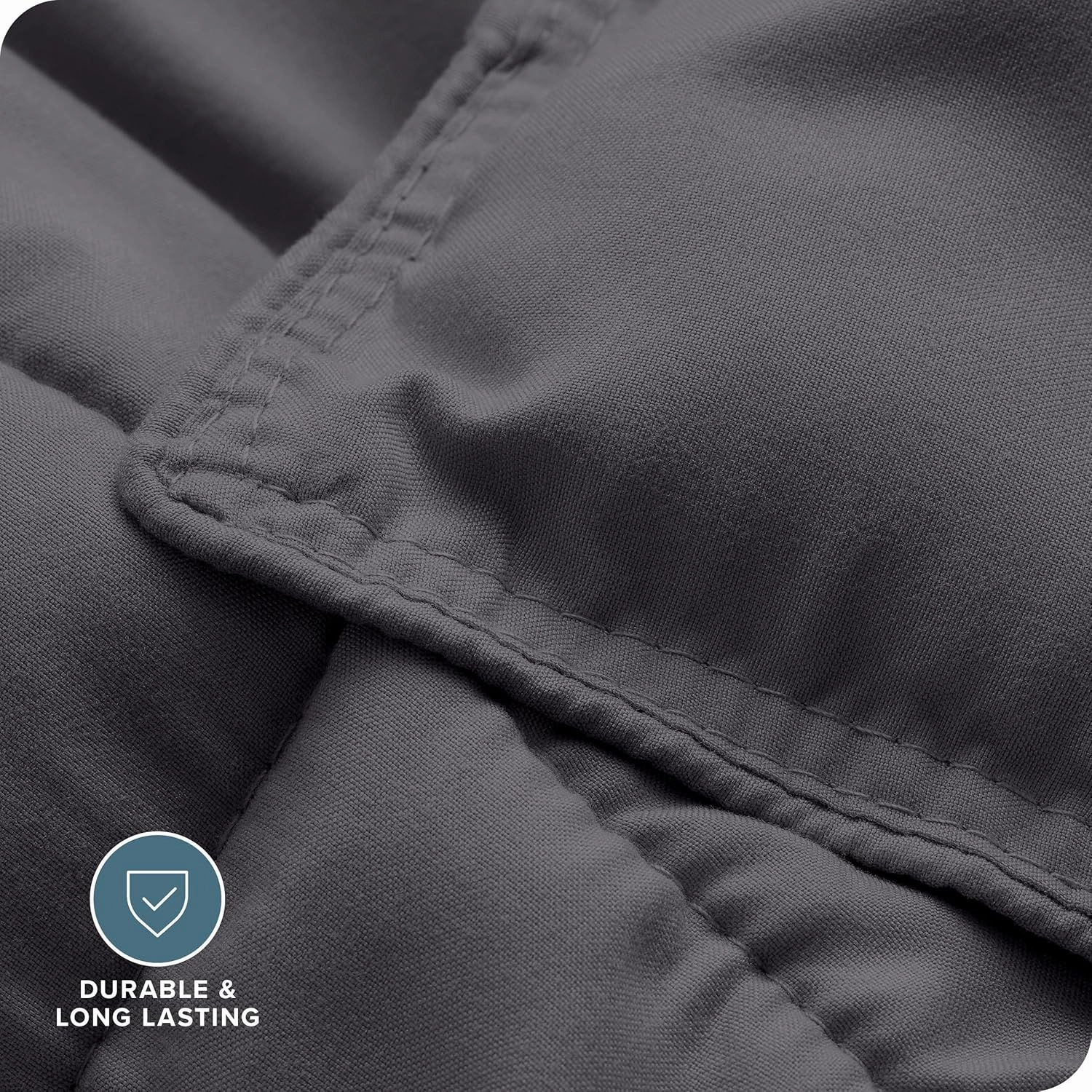 Bare Home Comforter Set - Full Size - Ultra-Soft - Goose Down Alternative - Premium 1800 Series - All Season Warmth (Full, Forged Iron Grey)
