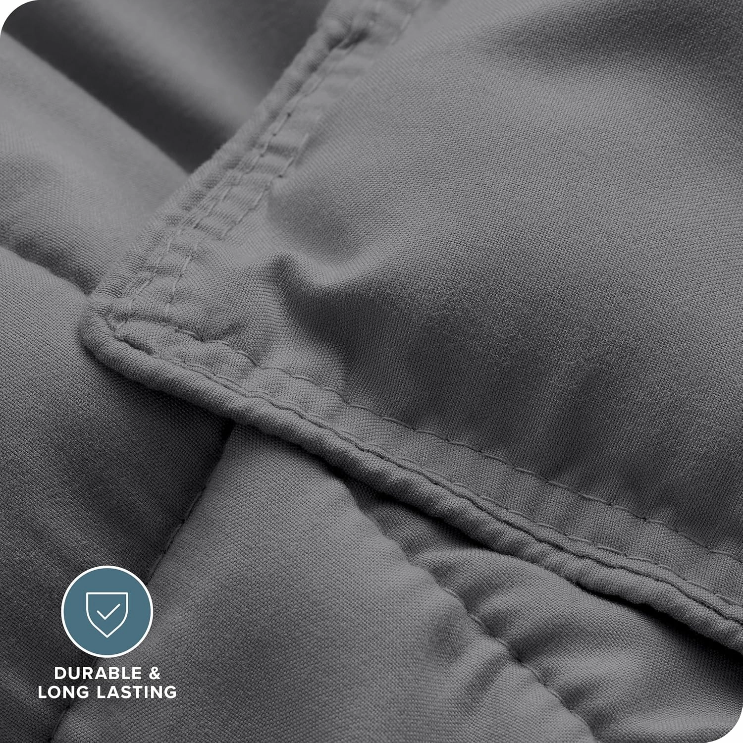 Bare Home Comforter Set - Full Size - Ultra-Soft - Goose Down Alternative - Premium 1800 Series - All Season Warmth (Full, Grey)