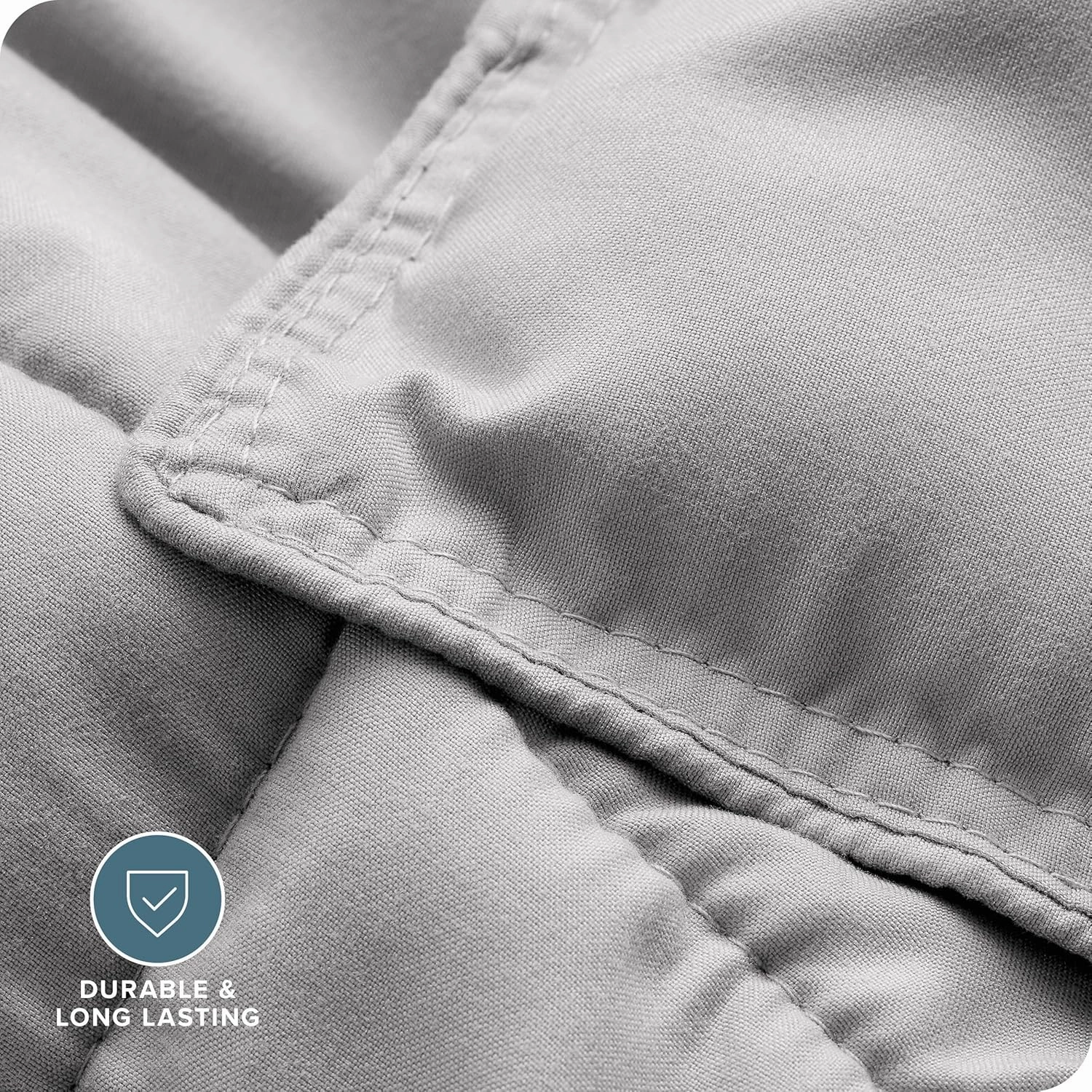 Bare Home Comforter Set - Full Size - Ultra-Soft - Goose Down Alternative - Premium 1800 Series - All Season Warmth (Full, Light Grey)