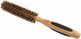 Bass Brushes | P Series | Straighten & Curl Round Hair Brush | Deluxe Length Styling Head | Natural Bristle | Pure Bamboo Handle | Extra Small Barrel | Model P101