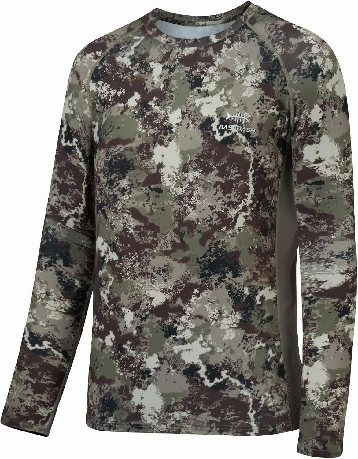 BASSDASH Men's Hunting Camo Performance Long Sleeve Shirt Fishing UPF50  FS13M
