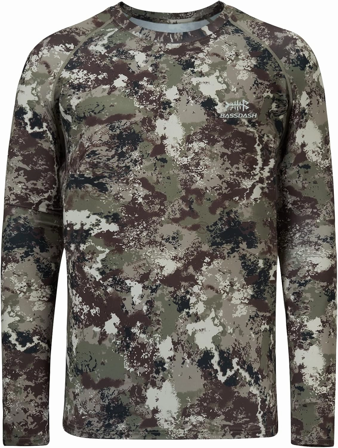 BASSDASH Men's Hunting Camo Performance Long Sleeve Shirt Fishing UPF50  FS13M