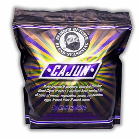Bearded Butchers Cajun Blend Seasoning, 64 oz Bag (4 lbs) – Medium Heat, Perfect for Soup, Seafood, Chicken, Fish, and More – No MSG, Gluten-Free, Pure, All-Natural Flavor