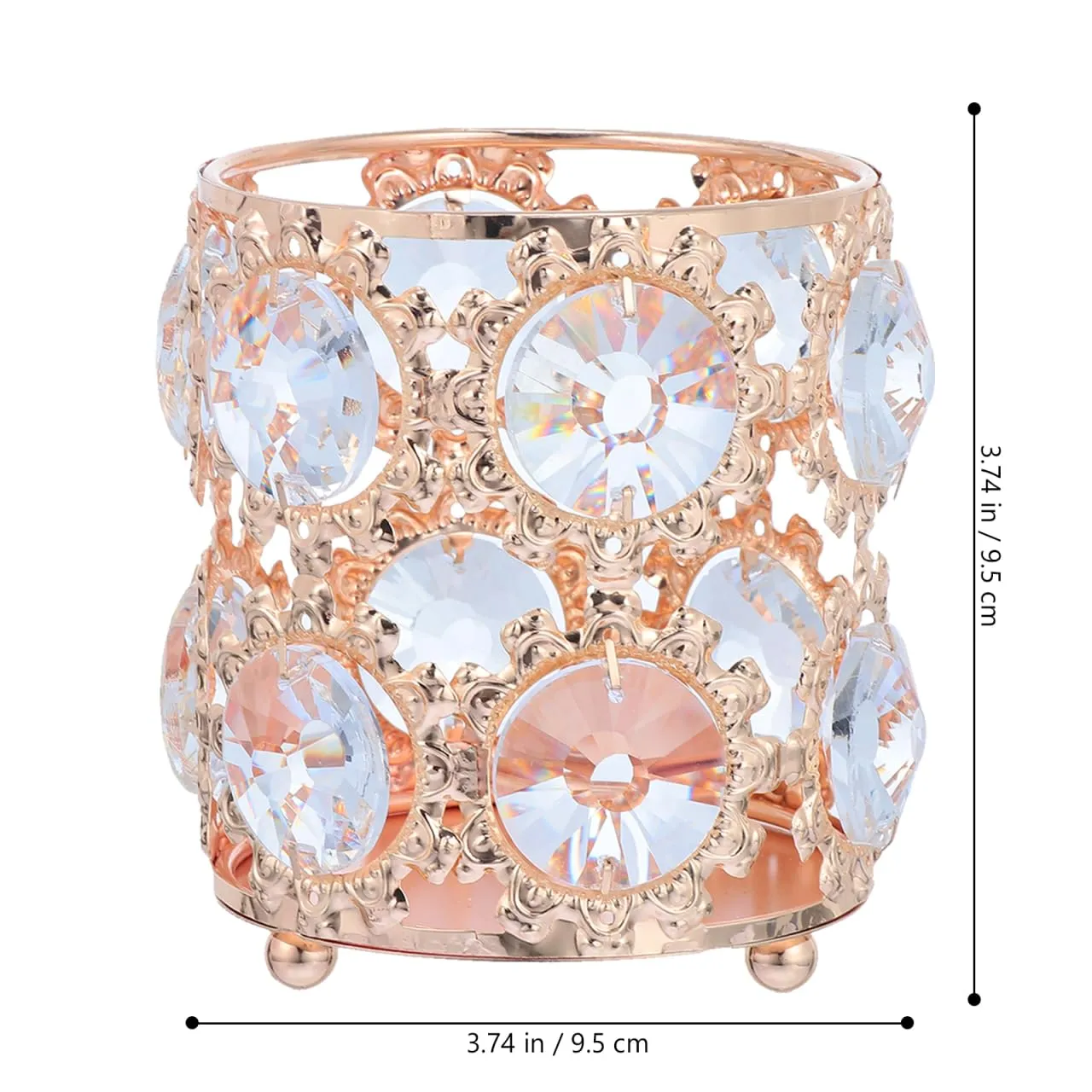 Beaupretty Crystal Makeup Brush Holder Makeup Brush Organizer Pencil Storage Container Pen Holder Vanity Decor Accessories