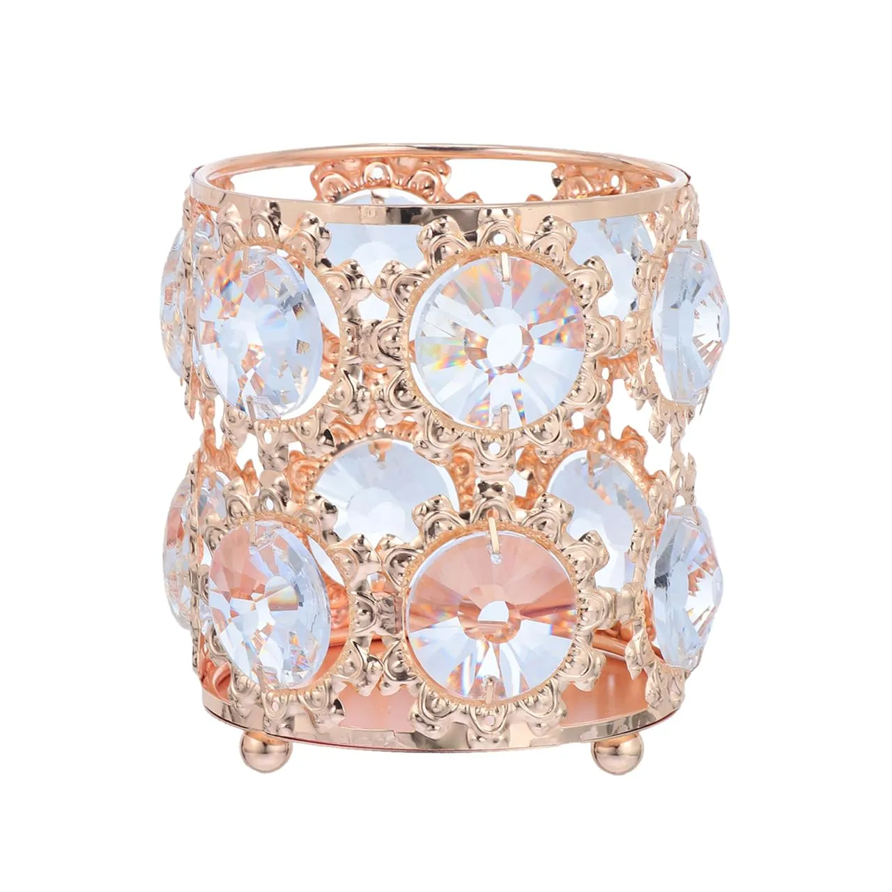 Beaupretty Crystal Makeup Brush Holder Makeup Brush Organizer Pencil Storage Container Pen Holder Vanity Decor Accessories