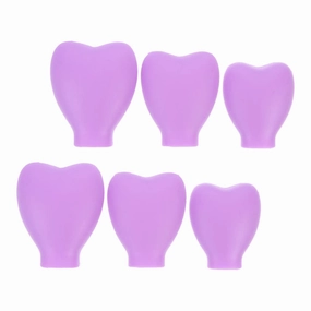 Beaupretty Brush Holder Makeup Organizer 6 Pieces Silicone Makeup Brush Covers, Makeup Brush Caps Travel Makeup Brush Holder for Travel and Home (Purple) Makeup Brush Holder