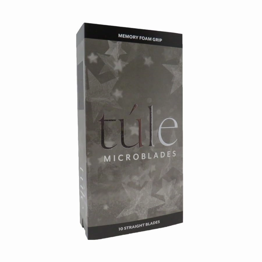 Beauty Pack of 10 Microblades with Grip | .16mm 9 Curved Nano Microblades with Memory Foam Grip