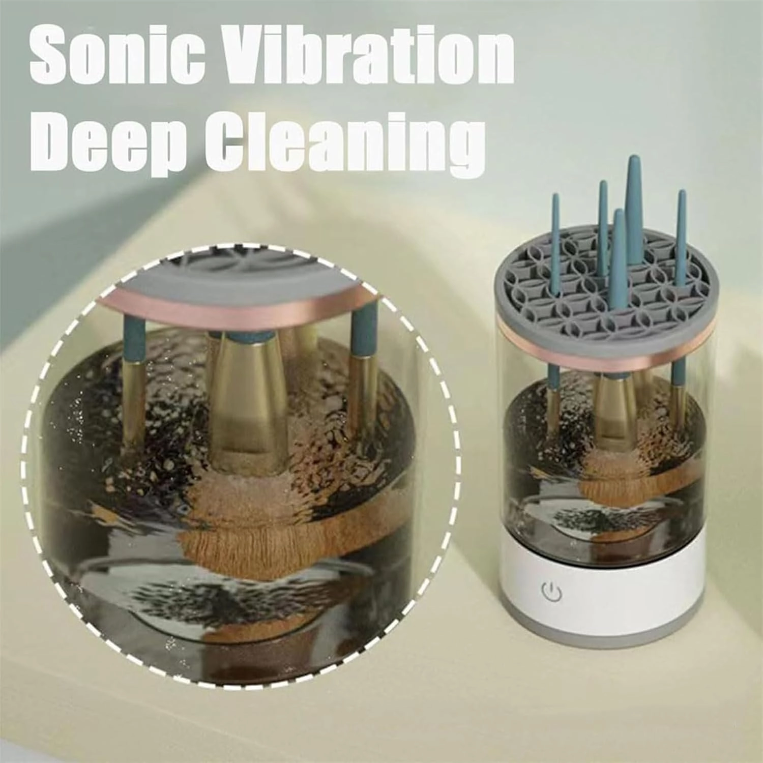 Beauty Swirl Cosmetic Brush Cleaner, Electric Makeup Brush Cleaner, Automatic Electric Makeup Brush Cleaner, Cosmetic Brush Cleaner, 3-In-1 Electric Brush Cleaner One-Click Cleaning (Charging,Black)