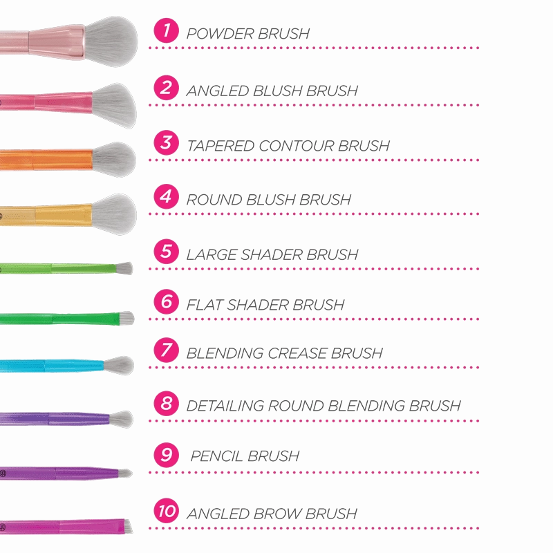 BH Cosmetics - Take Me Back to Brazil Brushes - 10 Piece Brush Set